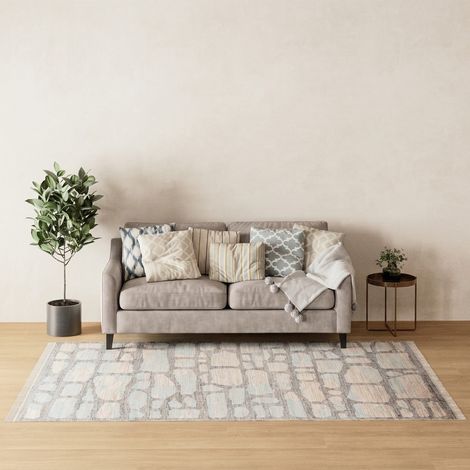 Tapis en jute Tapis Alistair - 150x80cm, Rectangular - 100% Jute - Tissé main - Bleu