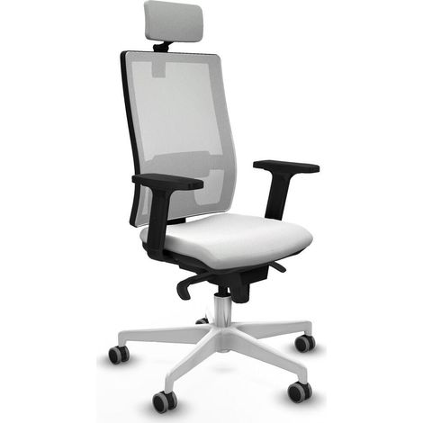 Piqueras y Crespo Silla Horna blanca ergonómica de oficina