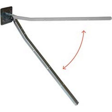1CP STENDIBIANCHERIA PIEGHEVOLE DA MURO IN ACCIAIO ZINCATO - cm.58x3x1,5