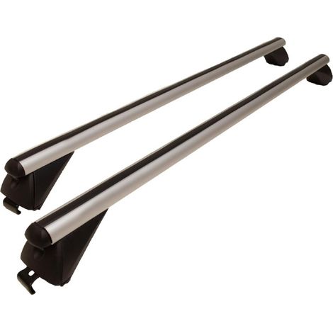 Universelle Aluminium-Dachquerträger mit Schlössern, für Dächer mit geschlossenen Längsschienen (Flush Rails), 120 cm, 90 kg, Ch