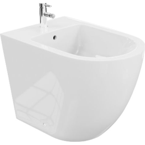 LAVITA Bidet sur pieds universal Sofi avec trou de robinet et trop-plein en céramique Hygiénique et facile d'entretien