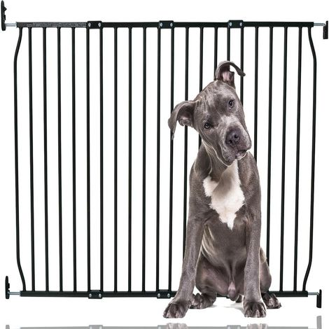 Bettacare Eco Screw Fit Pet Gate, Black, 130cm - 140cm, Screw Fitted Dog Gate, Safety Gate for Puppy