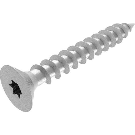 Vis pour panneaux de particules 4 x 30 mm, acier galvanisé, vis à bois à filetage total, TX / douille hexalobulaire (1/5)
