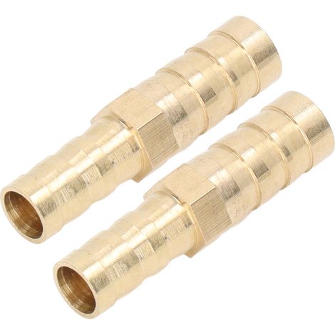 2 raccords réducteurs cannelés en laiton, manchon hexagonal fileté, adaptateur tuyau 10mm(3/8") vers 8mm(5/16"), lot de 2 (1/5)