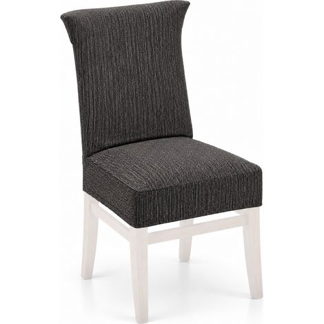 Housse de chaise New York Graffite bi-élastique anti-boulolage Élastique élastique Extensible fabriquée en Italie (1/4)