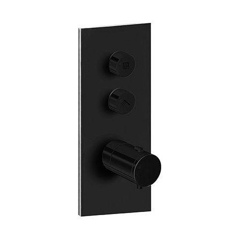 Façade Thermo Twist thermostatique 2 sorties Noir Mat - CRISTINA ONDYNA XT61213 (1/2)