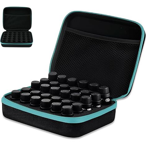 Boite Rangement Huiles Essentielles ,Coffret Rangement Huile Essentielle,Sac Étui de Transport D'huile,Boîte de Aromathérapie Portable,Trousse Vernis à Ongles Voyage