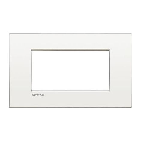 Bticino livinglight air placca 4 moduli  colore bianco puro lnc4804bn