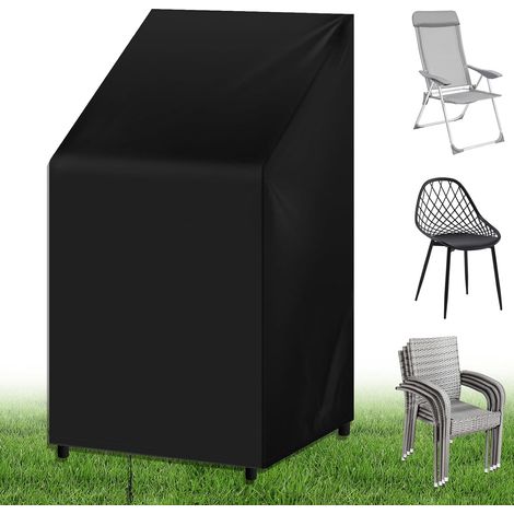 Housse Chaise Jardin,116x90x65cm Housse de Fauteuil Imperméable,Oxford 210D Housses Pour Mobilier de Jardin,Coupe Vent,Résistant à La Poussière,Aux UV,Adapté Aux Chaises Empilables (1/5)