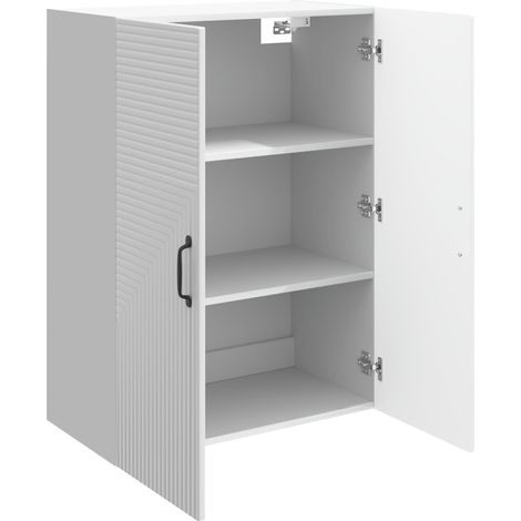 Armadietto a muro Mobiletto a muro Bianco Lucido 66 x 34,5 x 90 cm DAS340330 (1/5)