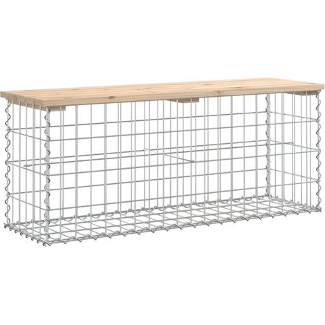 Maison Exclusive - Panca da Giardino Design Gabbione 103x31,5x42 cm Massello Pino