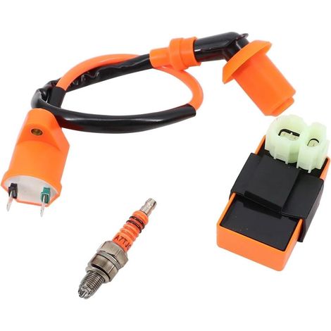 Redonnez vie à votre moteur GY6 – kit d'allumage complet CDI + bobine HT + bougie A7TJC Pour 50-150cc – Scooter, quad, ATV – Fiable – Économique (1/4)