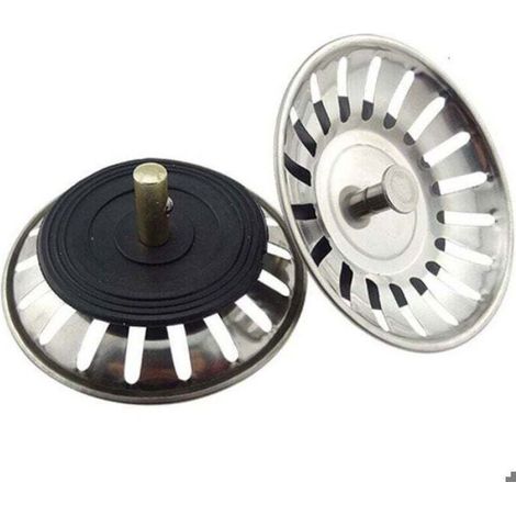 Bonde en inox pour évier - - Diamètre 83 mm - Hauteur 16 mm - Compatibilité Armonia - Compatibilité Galassia (1/4)