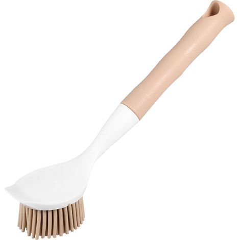 Brosse à Vaisselle à Long Manche Brosse à Récurer en Silicone Beige (1/5)