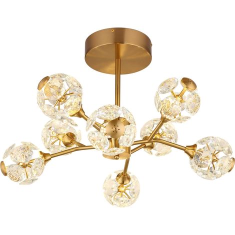 Globo - plafoniera - VIRINA - oro - vetro - Ø 65cm - LED - (1/5)
