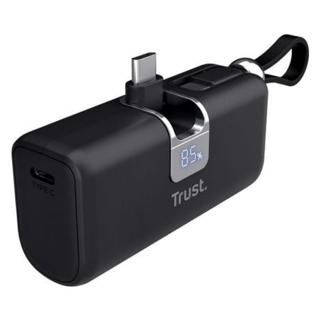 Powerbank 5000mAh Trust Pacto 26104/ 18W/ Negra