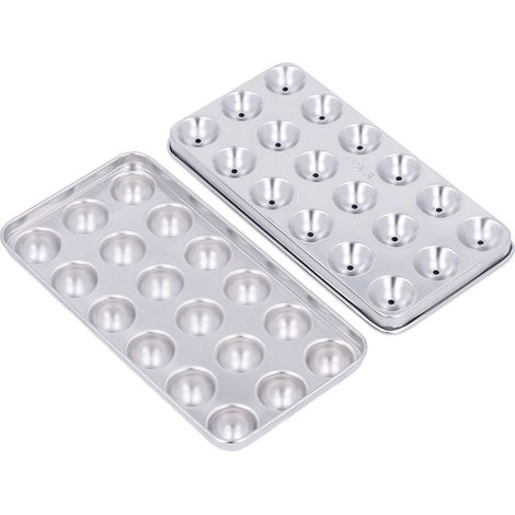 Moule à bac à glaçons en acier inoxydable 304, fabricant 18 boules rondes, usage pour maison, bar, fête (1/5)
