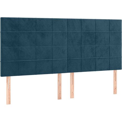 Maison Exclusive - Cabecero de cama azul oscuro 160x5x118/128 cm (1/5)