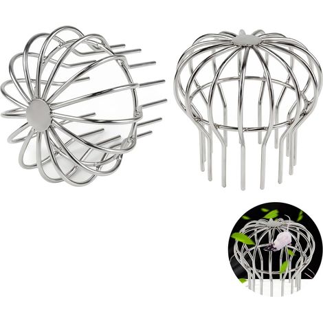 2 Pièces Crapaudine De Gouttière,Acier Inoxydable,Filtre Gouttiere,Tuyau DN 110,Protection Feuille Maison (1/5)