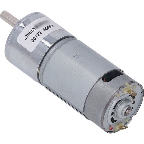 1 moteur à engrenages, 12 V CC, 45 tr/min à vide, réversible et autobloquant, pour applications industrielles et domotiques (1/5)