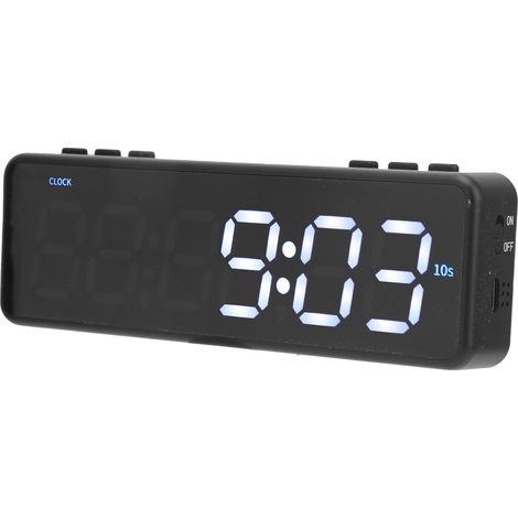 Minuteur numérique LED à affichage digital, chronomètre compte à rebours et en avant, réveil de sport pour salle de fitness, grand écran lumineux (1/5)