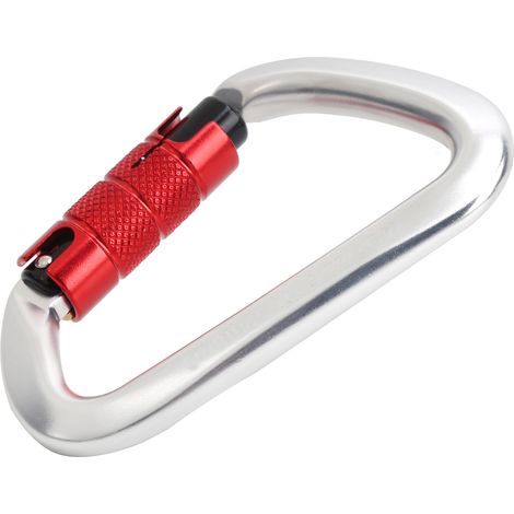 Mousqueton en alliage d'aluminium à verrouillage automatique pour escalade, randonnée et activités extérieures - Crochet de sécurité en forme de D.