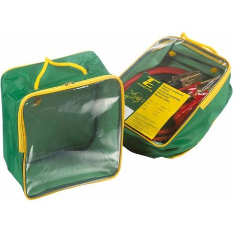 Cavo d'avviamento batteria in rame con pinze 500 sezione 50 mm² lunghezza 5000 mm in valigetta