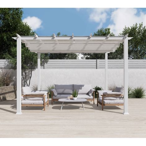 Paragon Outdoor Metall Pergola Florida 1111  Weiß  350x350x235 cm (1/5)