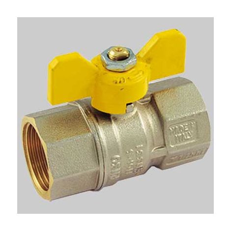 VALVOLA SFERA GAS F/F FARFALLA ALLUMINIO  1 MOP5     TIEMME