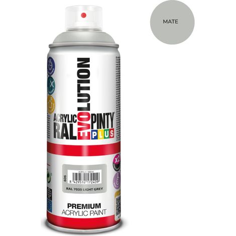Pintura acrílica spray evolution 520 cc ral 7035 matt light grey 300 g (1/2)