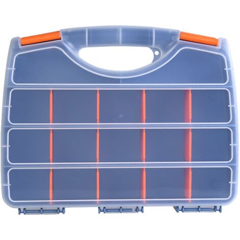 Boîte à composants électroniques, boîte à outils portable, boîte compartimentée, accessoires de quincaillerie, boîte à vis, boîte de rangement en plastique multi-usages 36,5 x 30 cm –