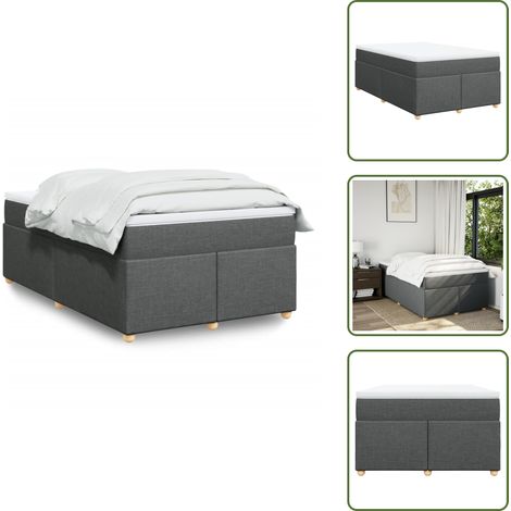 Boxspringbett mit Matratze Dunkelgrau 120x200 cm Stoff - Boxspringbett - Boxspringbetten - Bett - Bett Mit Stauraum (1/5)