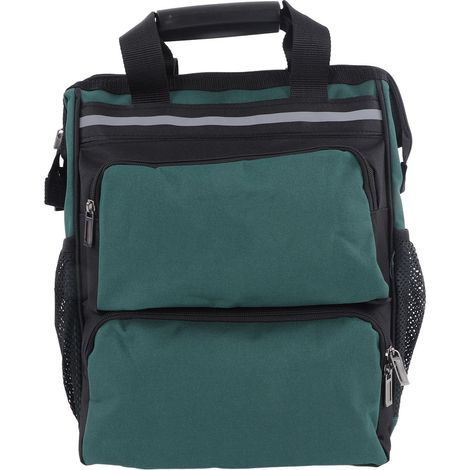 Robuster Werkzeugrucksack aus Canvas mit großem Fassungsvermögen, mehreren Fächern, tragbar für Elektriker, 40 cm hoch