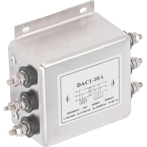 EMI-Filter zur Unterdrückung von Störungen und Rauschen, 3-Phasen-3-Leiter-Netzteil, EMI-Filter AC 250 V – 440 V