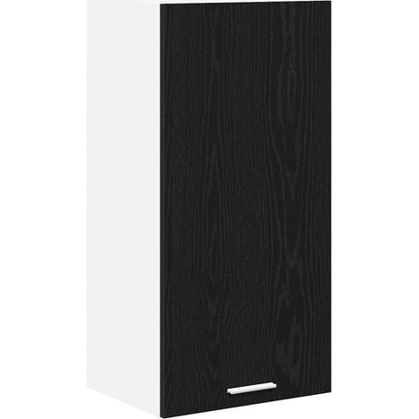 Maison Exclusive - Armadio pensile Riga Rovere Nero e Bianco 40 x 31 x 80 cm