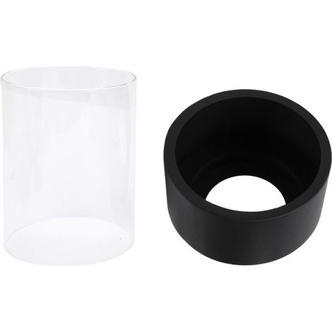 Feu de table, foyer portable sans fumée avec abat-jour en verre coupe-vent, pour décoration de jardin de patio intérieur et (1/4)