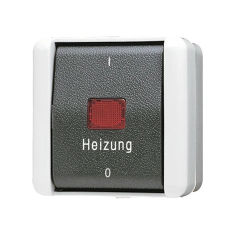 Jung Interruptor de calefacción, Off 3-pol., 16 AX 400 V , IP 44, WG 800 803 HW