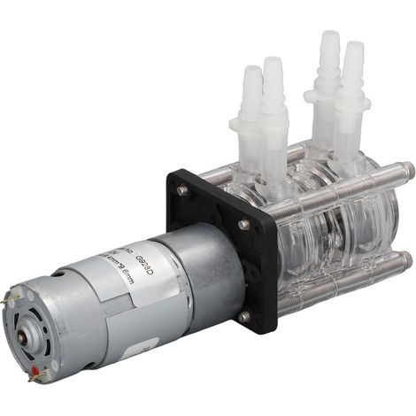 Pompe péristaltique 500 ml/min à haut débit, 2 têtes, auto-amorçante, pour aquarium, 12 V CC, 1000 mA (1/5)
