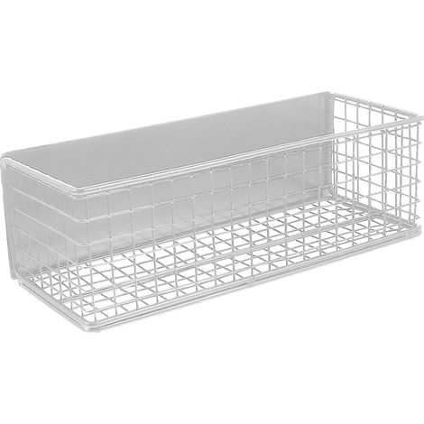 Magnetisches Aufbewahrungsregal, magnetischer Kühlschrank-Organizer, Mehrzweckkorb, Metall-Küchenkorb mit Reißverschluss – Aufbewahrungs-Organizer