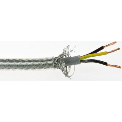 Rs Pro – Câble de contrôle SY 3 x 0,75 mm² – Blindé PVC pour protection contre interférences – Longueur 50 mètres – Tension 300/500 V