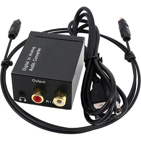 Décodeur audio numérique 2024, prise jack 3,5 mm, coaxial, fibre optique, convertisseur audio numérique-analogique SPDIF numérique (1/5)