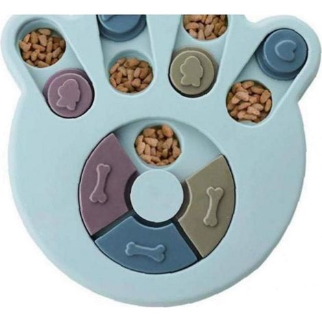 Distributeur de croquettes interactif et résistant pour chien, jeu de réflexion, accessoire pour chien (bleu, griffes) (1/5)