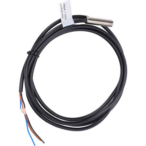 Interrupteur de proximité étanche BERM, capteur inductif NPN NO 3 fils PR08-1.5DN, alimentation DC12-24V 50/60Hz, détecteur sans contact, usage industriel. (1/5)
