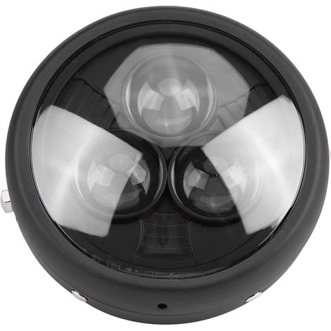 6,5-Zoll-LED-Motorradscheinwerfer, universelle kaltweiße Glühbirne, 3 LEDs (1/5)