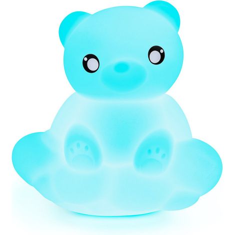 Enceinte sans fil lumineuse murale et veilleuse Ourson sur son nuage (1/5)