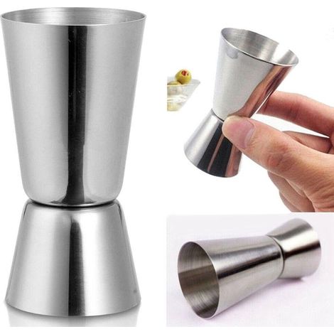 Trade Shop - Doppelmesscup für Cocktail 15-30ml Jigger-Getränk in Bar Barman Bar 6.5cm -