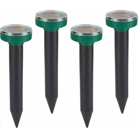 Kaelt - 4 Répulsif taupe solaire IP65 Répulsif taupe ultrasonique, répulsif taupe, répulsif campagnol, répulsif campagnol, répulsif taupe pour jardin pelouse cour herbe verte (1/5)