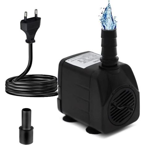 Pompe aquarium 600L/H 10W – ultra silencieuse – câble 1,4 m – étang/jardin/hydroponique – 220V (1/5)