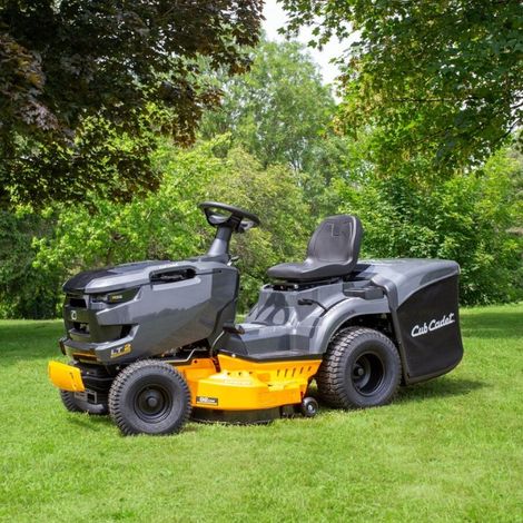 Tondeuse thermique éjection arrière 92 cm – Bac 245L – Moteur 547 cm³ – Commande hydrostatique au pied – Rayon de braquage 46 cm – Cub Cadet