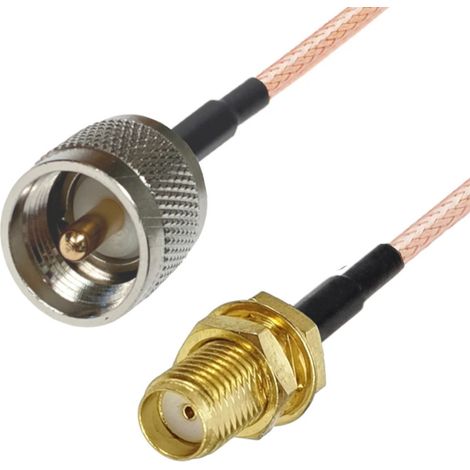 Câble RG316 de 5 m avec connecteur SMA/fiche UHF